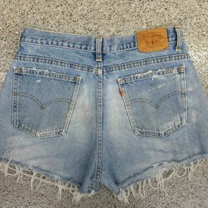 Orange Tab Levi's jean shorts